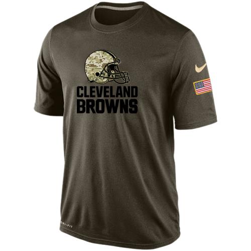 Men's Cleveland Browns Salute To Service Nike Dri-FIT T-Shirt - Click Image to Close
